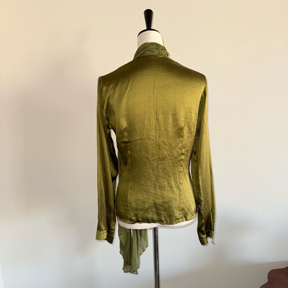 Roberto Cavalli Green Silk Top - Picture 8 of 8